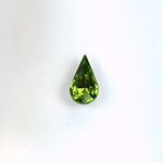 Glass Point Back Foiled Tin Table Cut (TTC) Stone - Pear 06x3.6MM OLIVINE