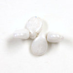 Preciosa Czech Pressed Glass Bead - Pip 5x7MM WHITE LUSTER