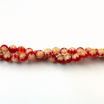 Glass Millefiori Bead - Round 04MM ORANGE YELLOW (19)