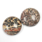 Gemstone Cabochon - Round 20MM LEOPARD SKIN AGATE