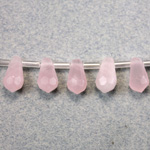 Gemstone Pendant - Faceted Pear 10x6MM ROSE QUARTZ