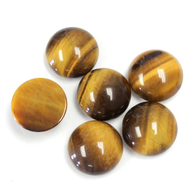 Gemstone Cabochon - Round 12MM TIGEREYE