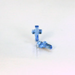 German Glass Flat Back Foiled Mirror - Cross 10x6MM SAPPHIRE