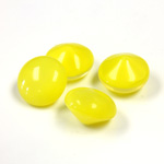 Glass Point Back Buff Top Stone Opaque Doublet - Round 48SS YELLOW MOONSTONE