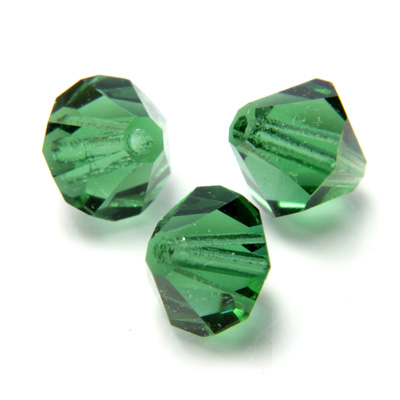 Preciosa Crystal Bead - Bicone 08MM GREEN TURMALINE