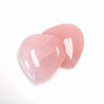 Gemstone Cabochon - Heart 25MM ROSE QUARTZ