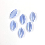 Fiber-Optic Cabochon - Navette 09.5x4.5MM CAT'S EYE LT BLUE