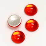 Plastic Flat Back Foiled Cabochon - Round 13MM HYACINTH