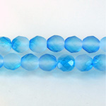 Czech Glass Fire Polish Bead - Round 08MM AQUA 93960