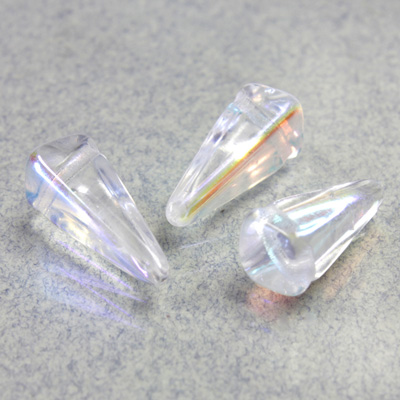 Preciosa Czech Pressed Glass Bead - Villa 06x13MM CRYSTAL AB