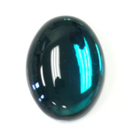 Plastic Flat Back Foiled Cabochon - Oval 40x30MM EMERALD