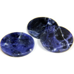 Gemstone Flat Back Flat Top Straight Side Stone - Round 18MM SODALITE