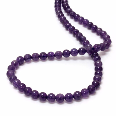 Gemstone Bead - Smooth Round 06MM AMETHYST