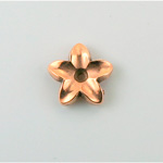 Plastic Flower with Center Hole Metalized - 16MM ANTIQUE COPPER