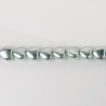 Czech Glass Pearl Bead - Heart 06x6MM LT GREY 70483