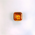 Glass Point Back Foiled Tin Table Cut (TTC) Stone - Square Octagon 08x8MM TOPAZ