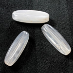 Plastic  Bead - Mixed Color Smooth Tapered Rectangle 25x9MM CRYSTAL QUARTZ