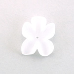 German Plastic Flower with Center Hole - 22x18MM MATTE CRYSTAL