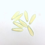 Czech Pressed Glass Pendant - Spear 16x5MM YELLOW OPAL