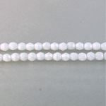 Czech Glass Fire Polish Bead - Round 04MM MOONSTONE WHITE