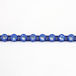 Plastic Rhinestone Banding 1 Row PP17 (SS8) CRYSTAL-ROYAL BLUE