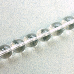 Czech Pressed Glass Bead - Smooth Round 10MM CRYSTAL