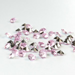Plastic Point Back Foiled Chaton - Round 2.5MM LT ROSE