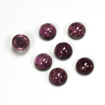 Glass Medium Dome Lampwork Cabochon - Round 07MM GOLD FLECK AMETHYST (05055)