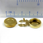 Metal Findings Button Cover Brass 15MM with Recess