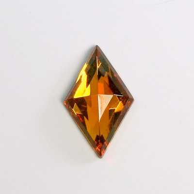 Glass Flat Back Foiled Rauten Rose - Diamond 26x16MM TOPAZ