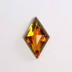 Glass Flat Back Foiled Rauten Rose - Diamond 26x16MM TOPAZ