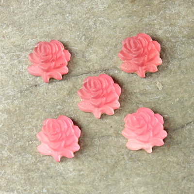 Preciosa Glass Flat Back Fancy Stone - Rose 09MM MATTE ROSE Foiled