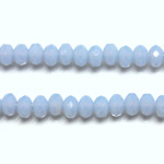 Czech Glass Fire Polish Bead - Rondelle Donut 05x3MM OPAL BLUE