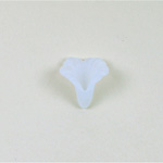 German Plastic Flower with Hole - Fluted Orchid 17x15MM MATTE CRYSTAL