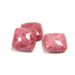 Gemstone Cabochon - Square 12x12MM RHODONITE