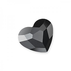 Preciosa Crystal Flat Back Fancy Stone - Heart 10MM JET