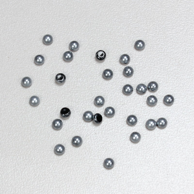 Glass Medium Dome Cabochon Pearl Spray Finish - Round 03MM DARK GREY