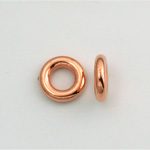 Metalized Plastic Smooth Bead - Ring 12MM COPPER