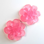 Plastic No-Hole Flower - 25MM MATTE ROSE