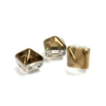 Preciosa Czech Pressed Glass 2-Hole Bead - Pyramid Studs 08x8MM VALENTINIE