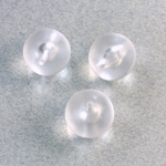 Plastic Bead - Transparent Smooth Round 14MM MATTE CRYSTAL