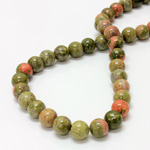 Gemstone Bead - Smooth Round 10MM EPIDOTE