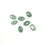 Cut Crystal Point Back Fancy Stone Foiled - Oval 06x4MM OPAL GREEN