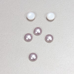 Glass Medium Dome Cabochon Pearl Spray Finish - Round 06MM LAVENDER
