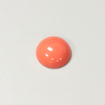 Plastic Flat Back Opaque Cabochon - Round 15MM CORAL