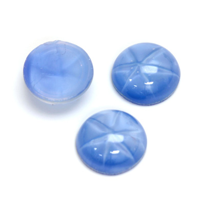 Glass Medium Dome Lampwork Cabochon - Round 15MM STAR SAPPHIRE