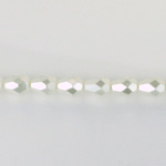 Czech Glass Pearl Faceted Fire Polish Bead - Pear 10x7MM WHITE 70401