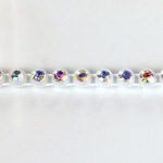 Plastic Rhinestone Banding 1 Row SS19 CRYSTAL AB-ALABASTER