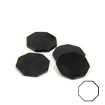 Gemstone Flat Back Flat Top Straight Side Stone - Octagon 12MM BLACK ONYX