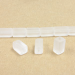 Glass Bead Table Polished - 08x4MM MATTE CRYSTAL